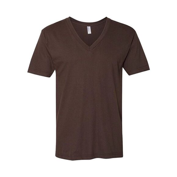 American Apparel Fine Jersey V Neck Ladies Short Sleeve Tee Brown Extra Small - Picture 4 of 9